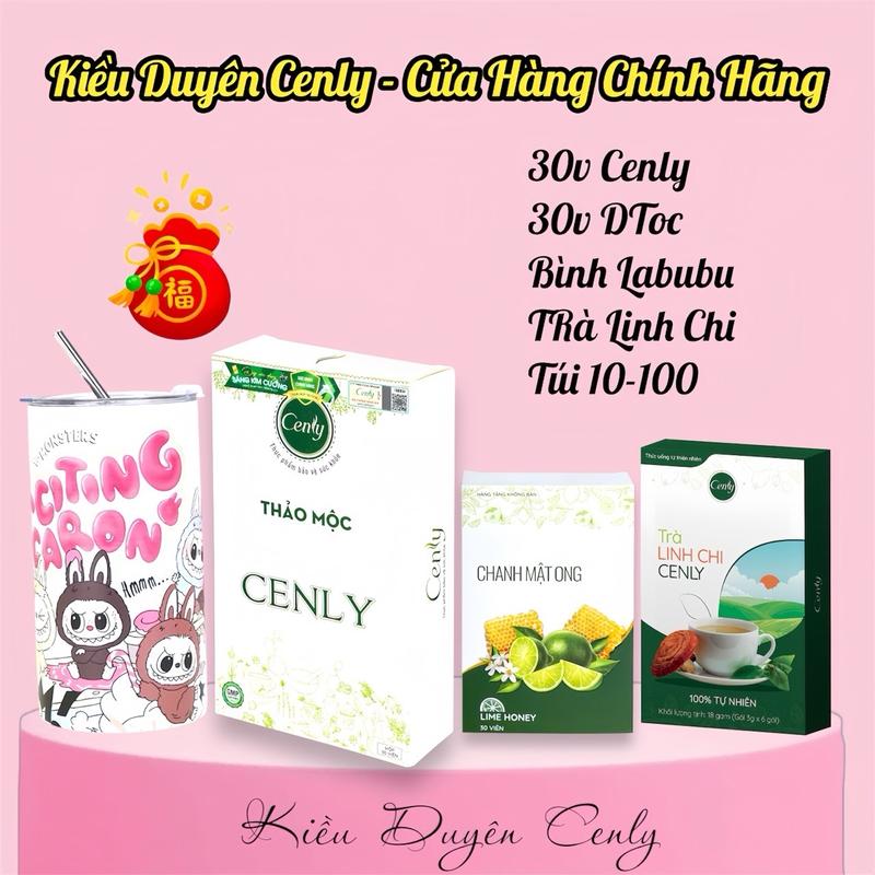 [Tặng Trà Linh Chi Hộp 6 Túi Kèm LY LABUBU] Thảo Mộc Cenly Chanh Mật Ong Hỗ Trợ Dưỡng Nhan GC Skincare/ Túi Voucher 10-100/ Kiều Duyên Cenly