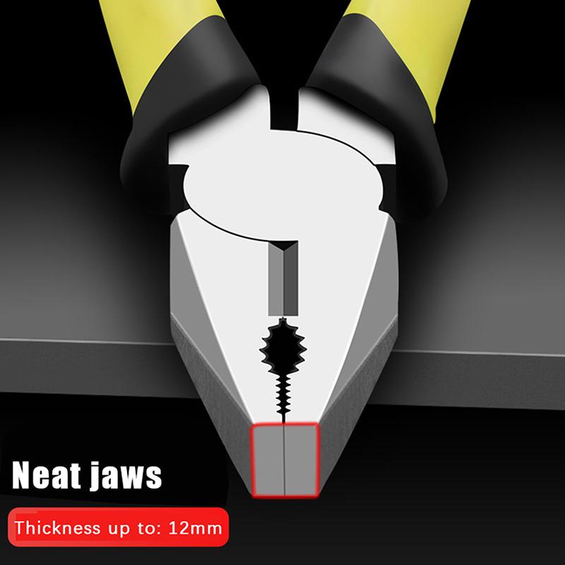 Tang Set 3 Pcs 8 Inches Wire Pliers Sharp Large Opening Stripping Pliers Industrial Grade Labor-saving Household Electrician Pliers