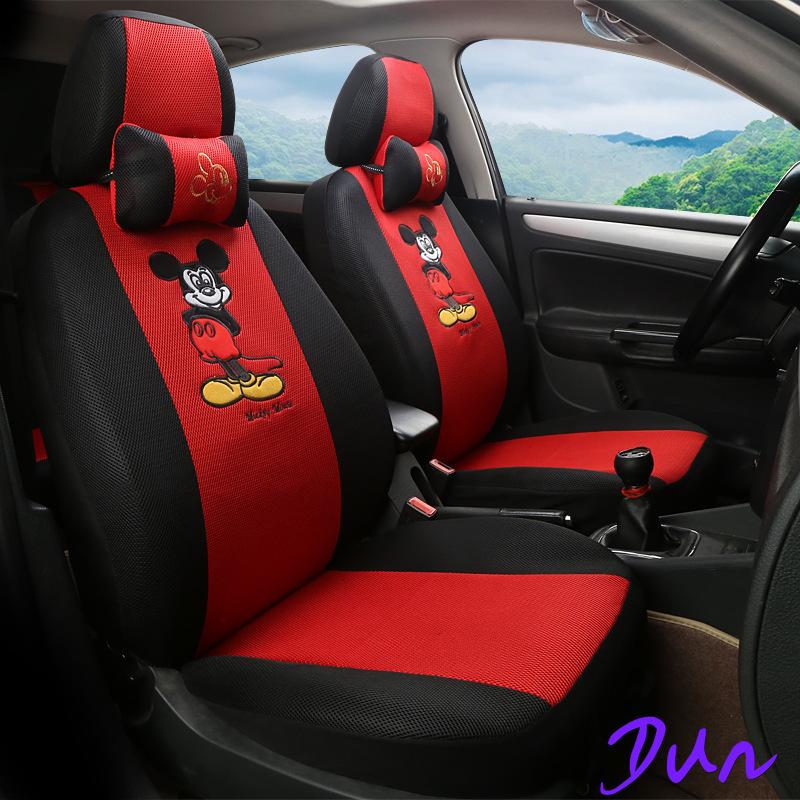 Product Introduction of Set Kusyen Tempat Duduk Kereta Kartun, 8PCs, Mudah Dipasang, Sesuai untuk Tempat Duduk Depan Kereta, Diperbuat daripada Bahan Fabrik Sandwic Selesa, Sarung Kusyen Bernafas, Sarung Bantal Leher 9