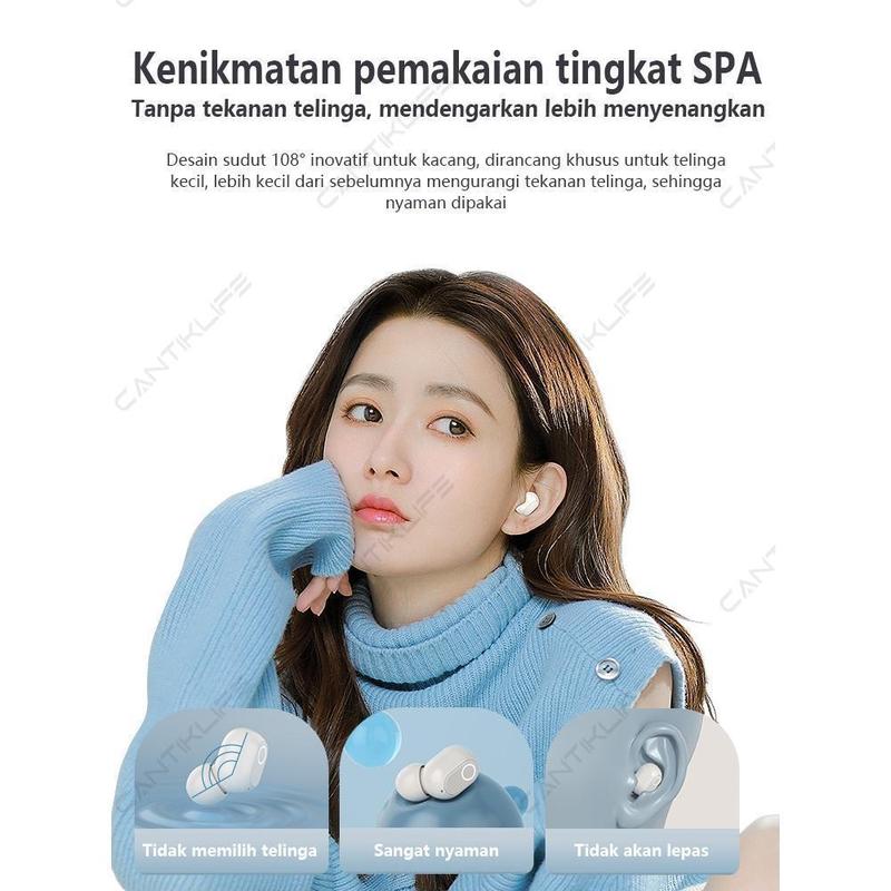 【Speicial 10% Discount 50K Voucher】TWS S9 Earphone Bluetooth Nirkabel Casing Transparan Tampilan LED Bluetooth 5.3 Pengurangan Kebisingan In-Ear Suara Stereo HIFI 360 Earphone untuk Game/Musik dan Olahraga Pengisian 10 Menit 3