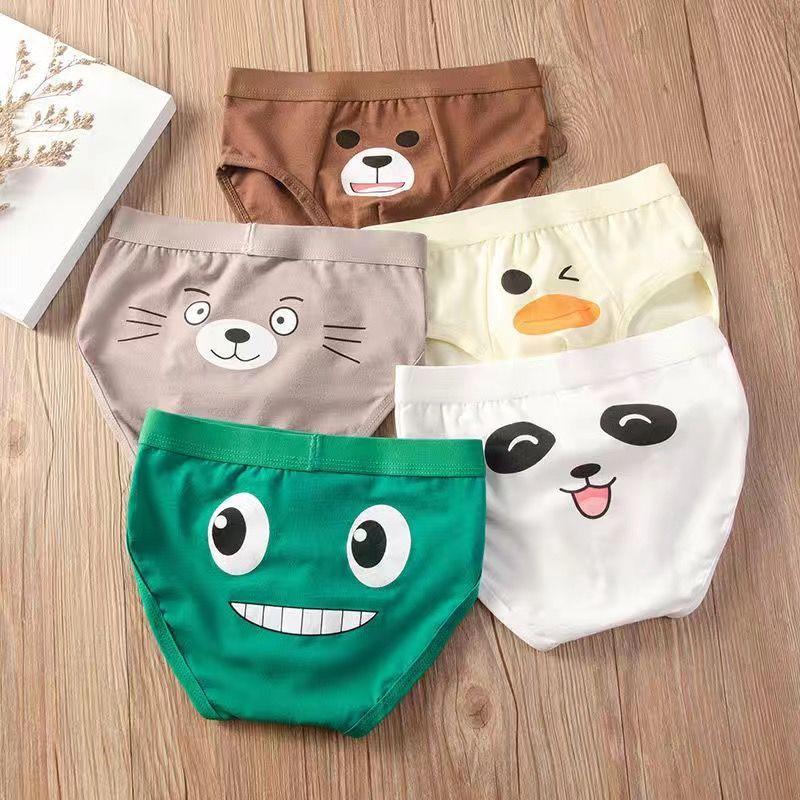 Đồ Lót Cotton Nguyên Chất, Cấp A, Dành Cho Trẻ Em, Quần Boxer Bé Trai Cao Cấp, Quần Đùi Bốn Góc Hoạt Hình Mặt Cười Cho Trẻ Mới Biết Đi Và Trẻ Em, 3 Chiếc 3
