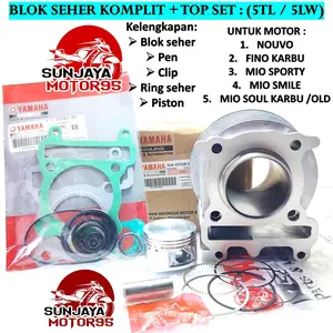Blok Seher Komplit Mio Sporty - Mio Soul - Mio Smile 5LW / 5TL Plus Piston Kit Karbu