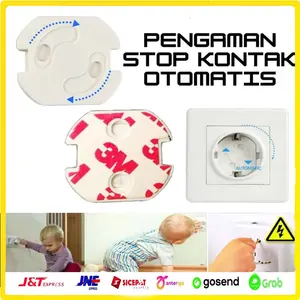 Pengaman Stop Kontak Otomatis Electric Socket Protector Penutup Colokan Listrik Baby Safety Socket Cover