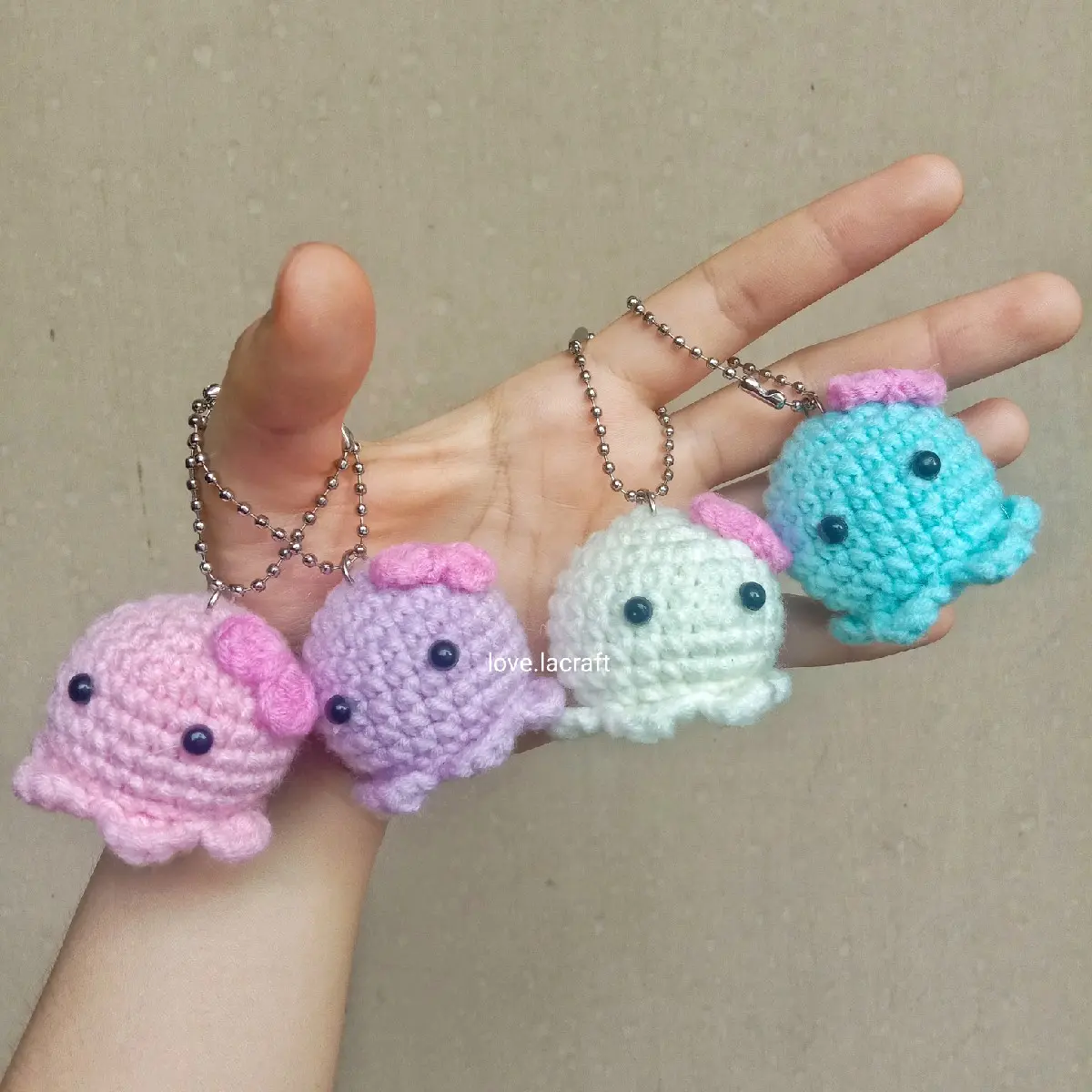Crochet Octopus Keychain | Gantungan Kunci Gurita Rajut