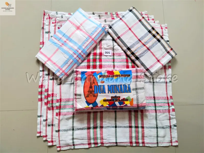 1 Lusin Lap Serbet Jumbo Warna Cap Dua Munara Kotak Besar 005 60 cm x 60 cm 2