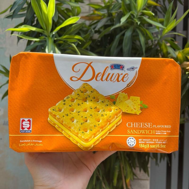 Bánh Quy Kem Bơ Đậu Phộng DELUXE Malaysia - Hộp 184g - 8 gói 5