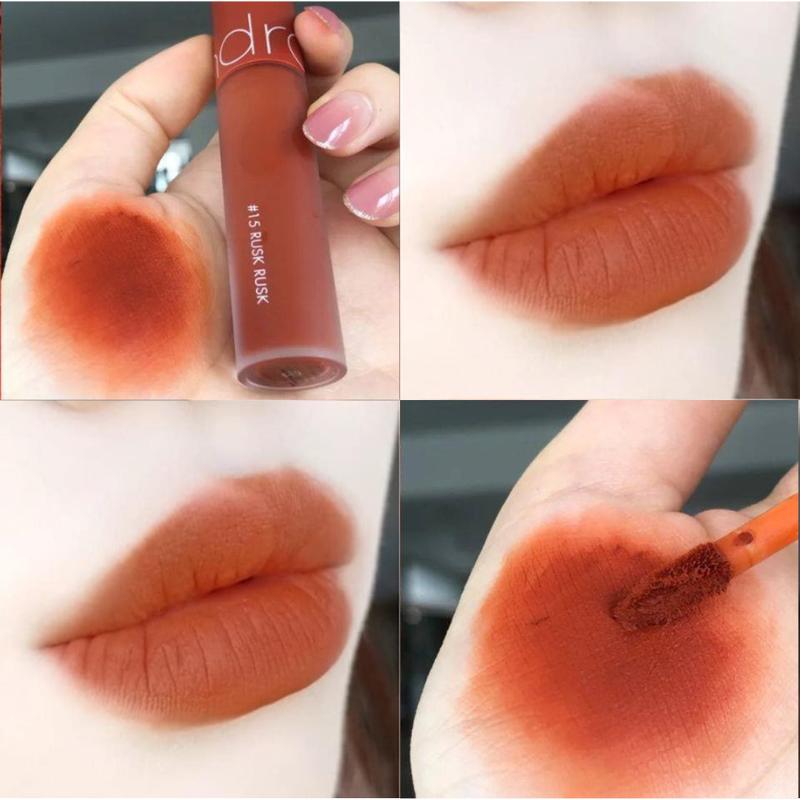 Son Kem Lì Romand Zero Màu 15 Cam Cháy, Son Romand Zero Velvet Tint 15 Rusk Rusk: Cam Cháy