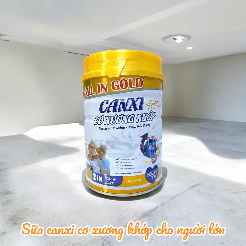 Sữa canxi ALL IN GOLD cơ xương khớp dành cho người bị xương khớp lon 900g 0