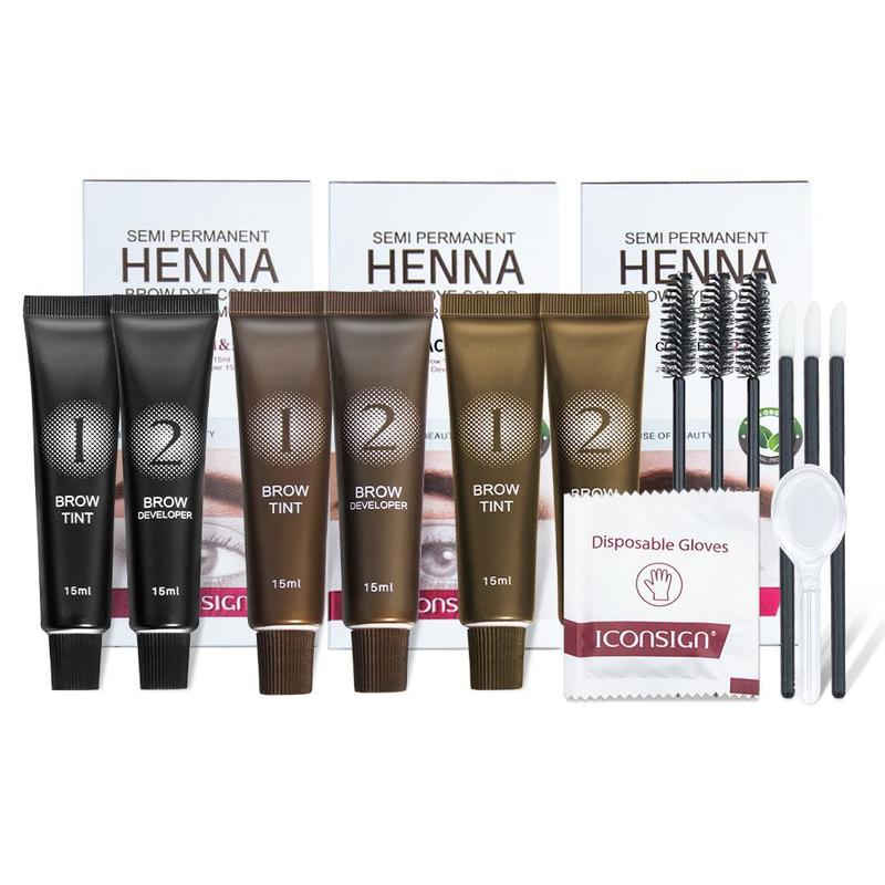 Henna Brow Dye Color Cream Set, 1 Long Lasting Brow Tint Cream - TikTok ...