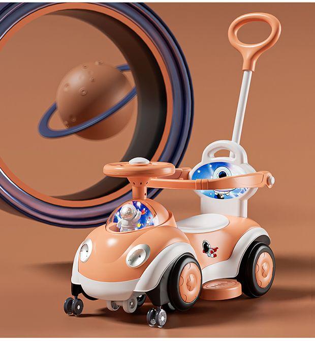 Product Introduction of New Swing Car Children's 1-3-Year-Old Boys and Girls Bobby Car Drop-Resistant Free Shipping Four-Wheel Multifunctional Toy Car 17