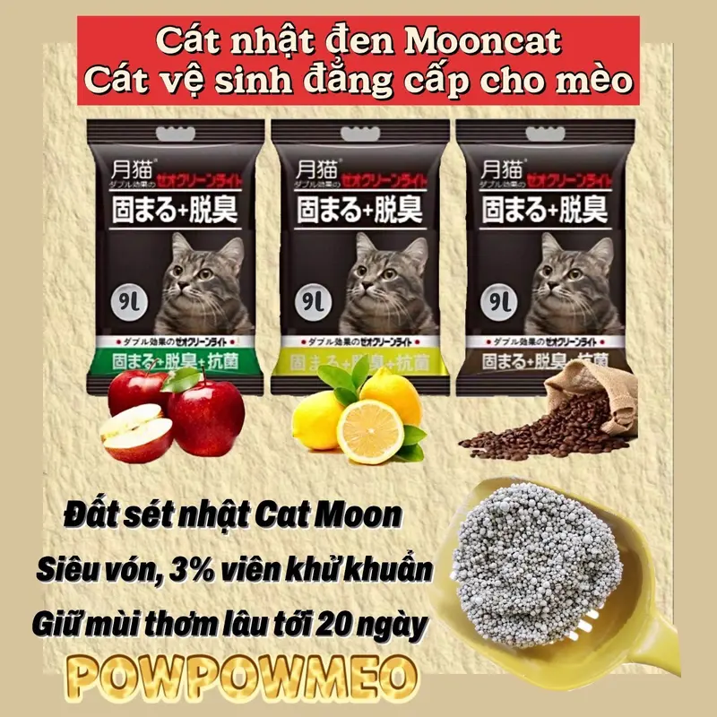 Cát Nhật Đen Cho Mèo , Cát vệ sinh cho mèo khử mùi, vón cục thấm hút 1