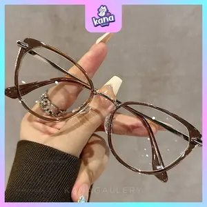Kacamata Fashion Frame Cat Eye Gagang Metal Wanita Classy Look T KANA - KA79