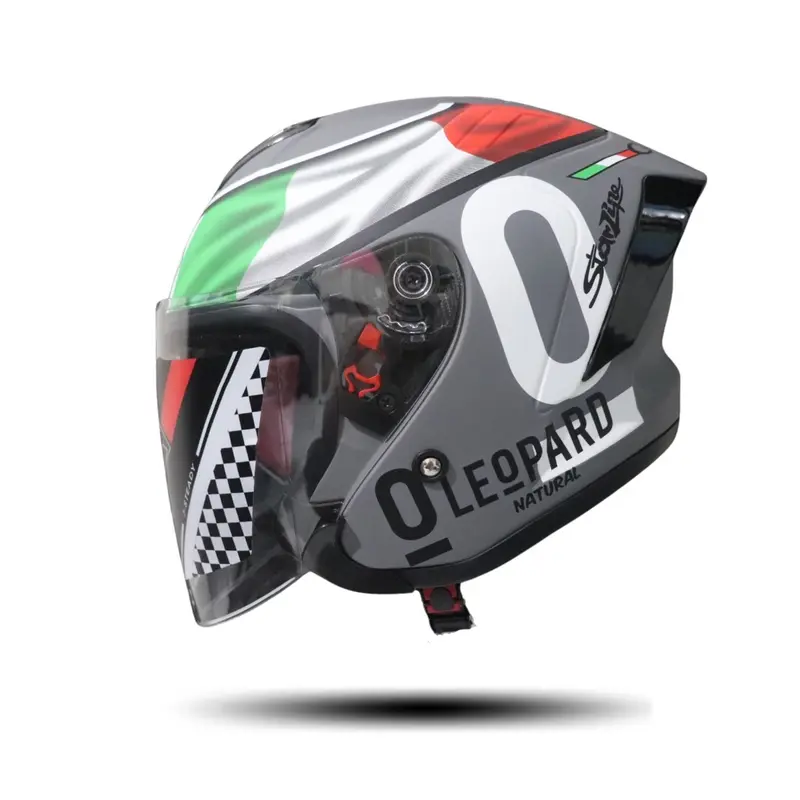 JS ARMOR MOTIF Helm dewasa halface js armor cowok/cewek Helmet Kaca Motorcycle Visor 8