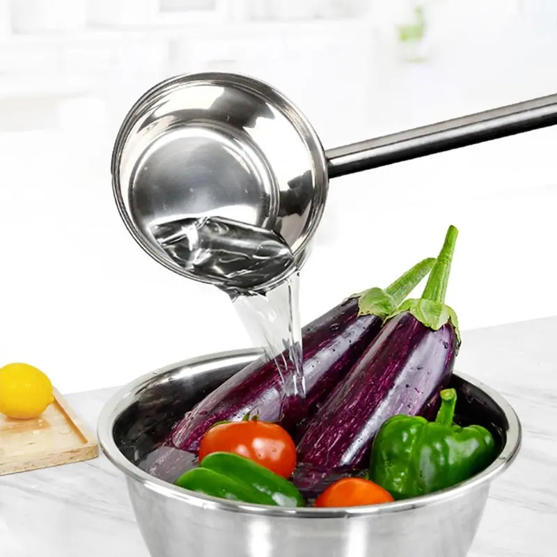 Muỗng Nước Bằng Thép Không Gỉ, Muỗng Nước Tay Cầm Dài, Muỗng Phục Vụ Thực Phẩm, Muỗng Súp, Muôi Nước Nhà Bếp 3