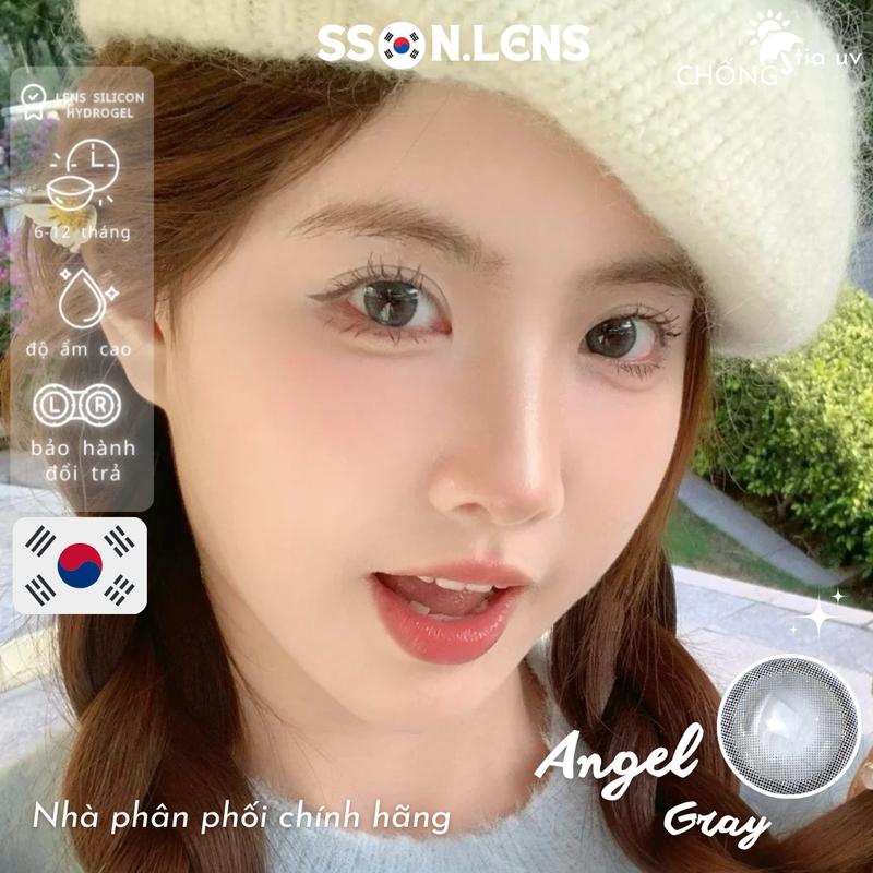 [ Có Cận ] Mẫu Angel Gray - Kính Áp Tròng Giãn Ít Đã Kèm Khay 6