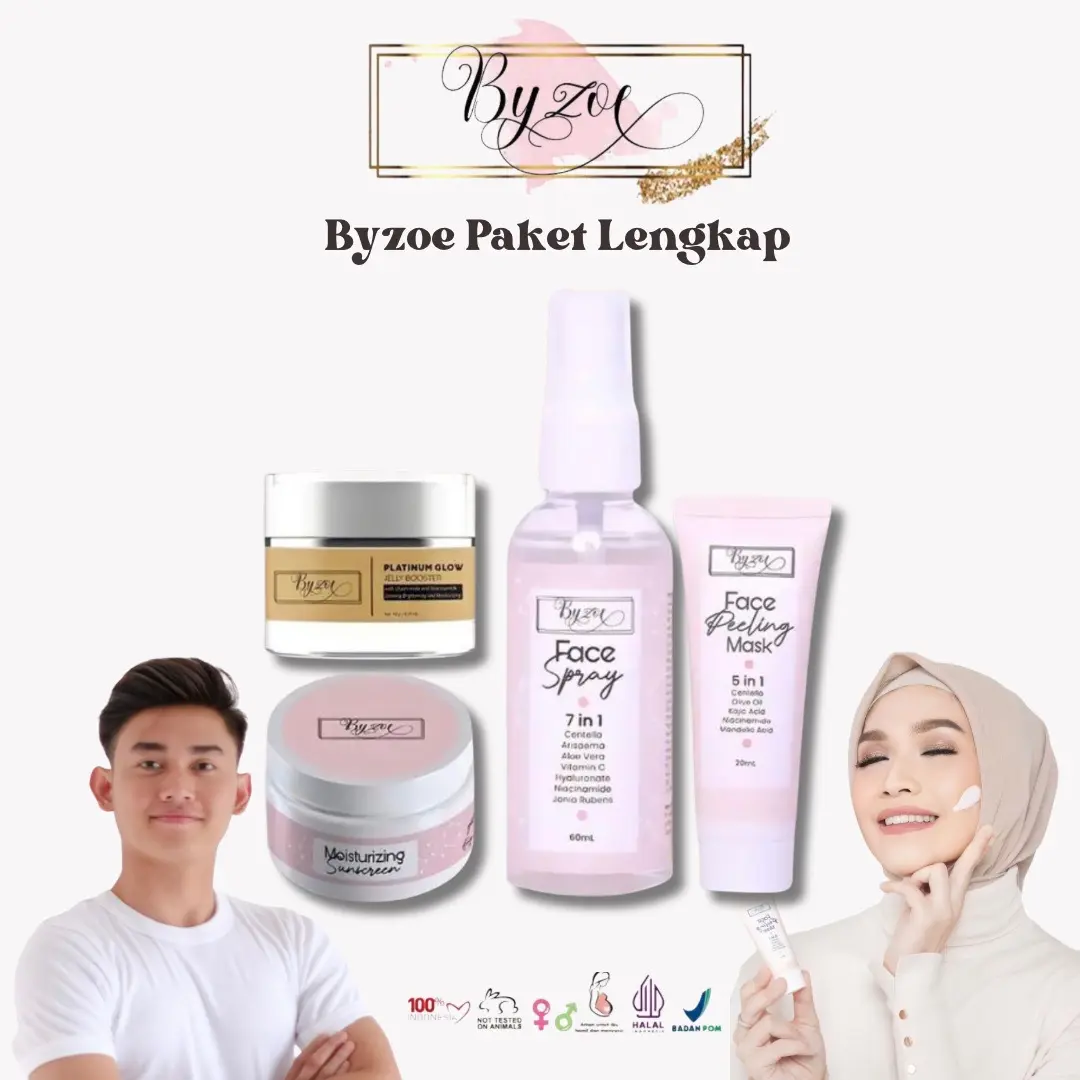 【Ready Stock】 Byzoe Skincare Kit 4pcs Glowing and Brightening Skin - FYC