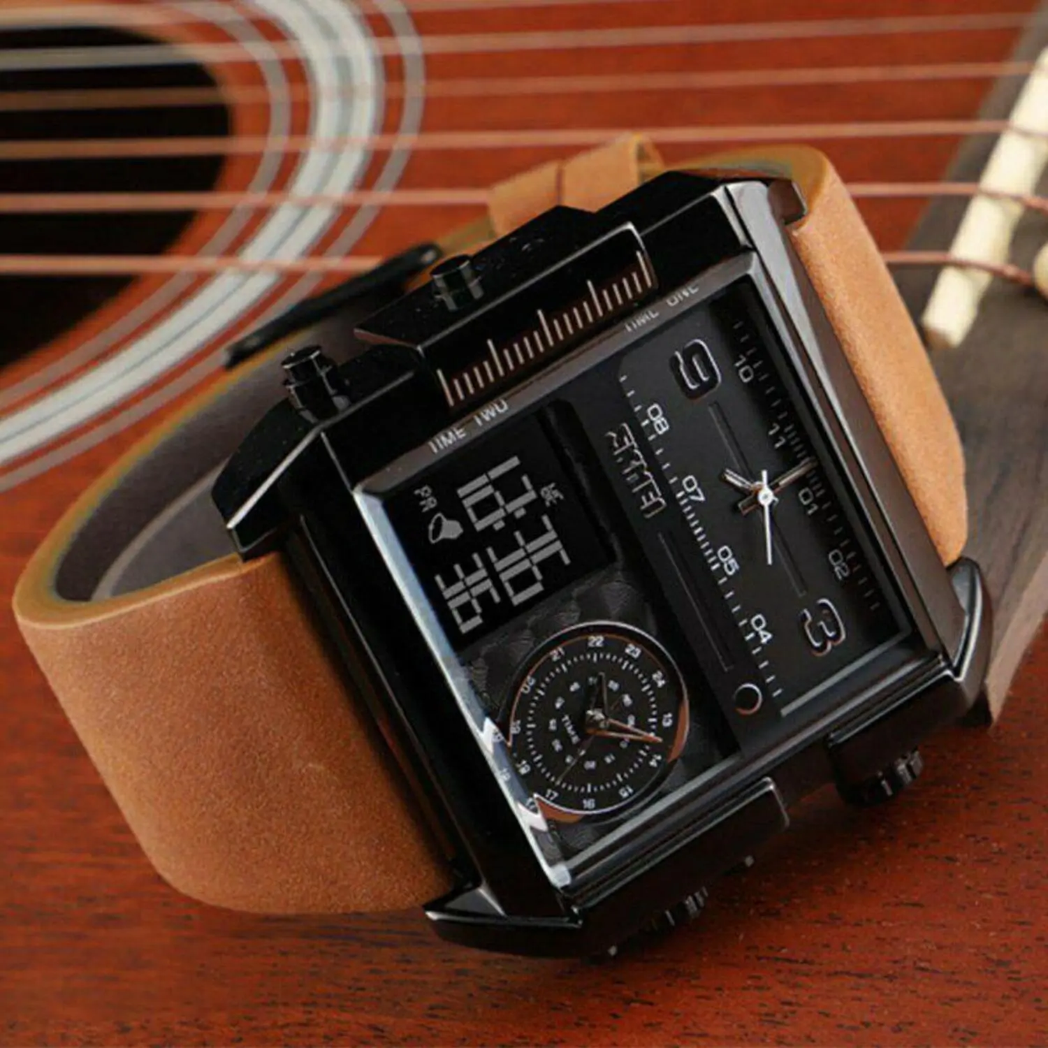 Jam Tangan Pria Digital Analog Dual Time Jumbo Original SKMEI