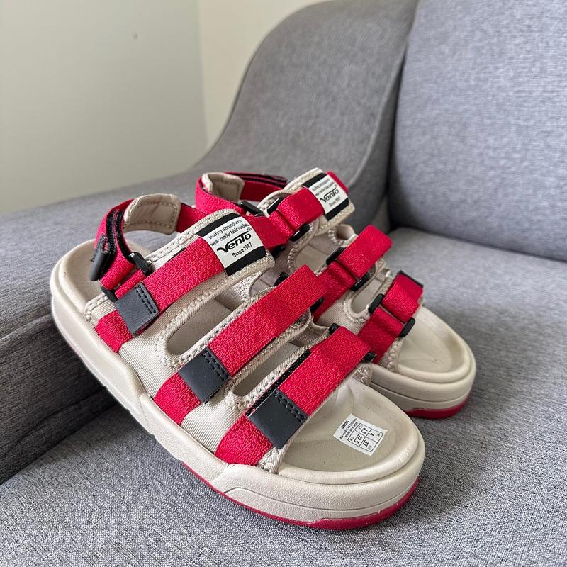 Sandal Vento chính hãng SD1001 đỏ be size 36-40 Dép xăng đan Đế Bằng Cao Su dành cho nữ DéP Shoes GiàY Quai Hậu