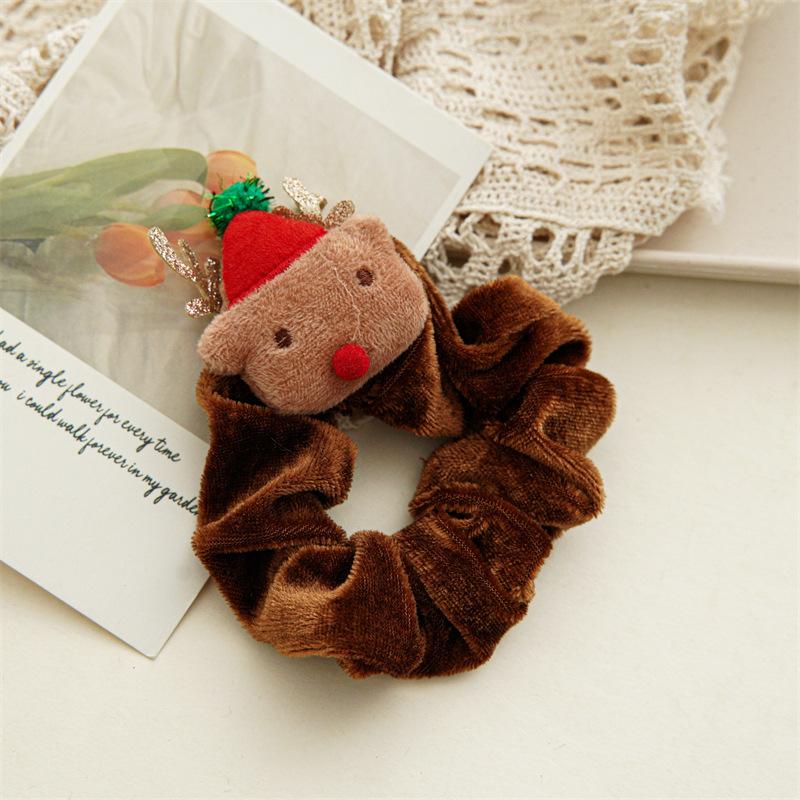 Product Introduction of 1-3 pcs Cartoon Christmas Elastic Hair Ties Cute Santa Claus Christmas Tree High Ponytail Hair Rope Sweet Hair Accessories Gifts 11