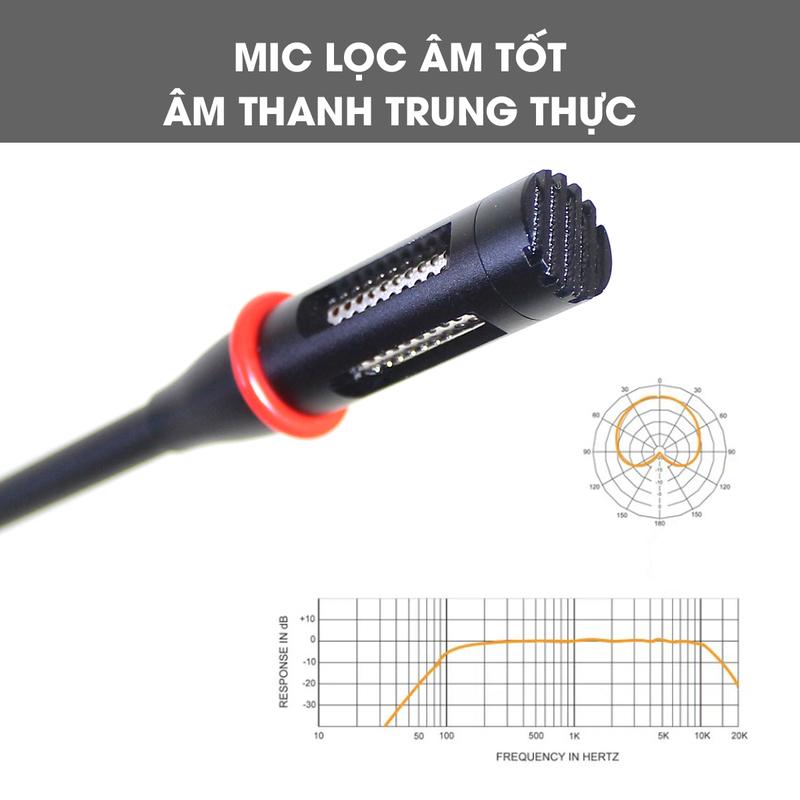 Micro có dây cổ ngỗng Sunrise SM-278, Mic hội nghị chính hãng dùng tọa đàm họp trực tuyến internet  microphone 1