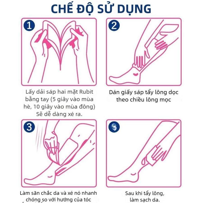 [SIÊU DÍNH] 20 Miếng Wax Lông Không Đau - 3 Giây Đánh Bay Lông Tay Chân 6