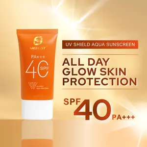 MERLOT UV Shield Aqua Sunscreen SPF 40 PA+++ Perlindungan Maksimal dari Sinar UVA & UVB Melindungi Kulit dari Kusam & Penuaan Dini Tidak Lengket Nyaman Dipakai Sehari Penuh