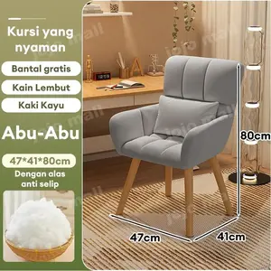 TETE(TOK)-Kursi Putar Kursi Minimalis Kursi Rias Kursi Belajar Kursi Makan Kursi Cafe Kursi Kantor - Abu