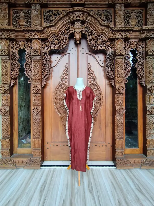 TERBARU DASTER KAFTAN BUSUI RESLETING DEPAN BAHAN RAYON SIZE LD 120 CM 4