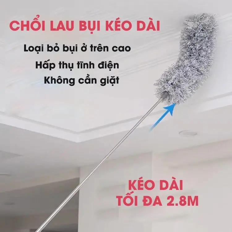 Chổi quét trần nhà đầu 43 m hai - TikTok Vietnam