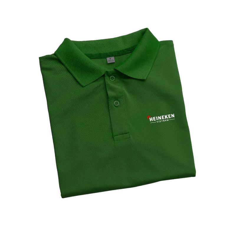 ÁO ĐỒNG PHỤC POLO HEINEKEN viet nam chất vải dày dặn. áo  xanh 6