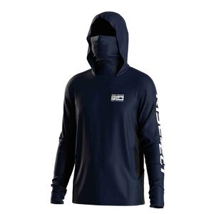 ชุดตกปลาและเสื้อป้องกันแสงแดด, เสื้อตกปลาแขนยาวมีฮู้ดพร้อมหน้ากากป้องกันใบหน้า ปรับแต่งชื่อฟรี ใส่สบาย ระบายอากาศได้ดี ป้องกันรังสียูวี ยากันยุง เหมาะสำหรับกิจกรรมกลางแจ้ง