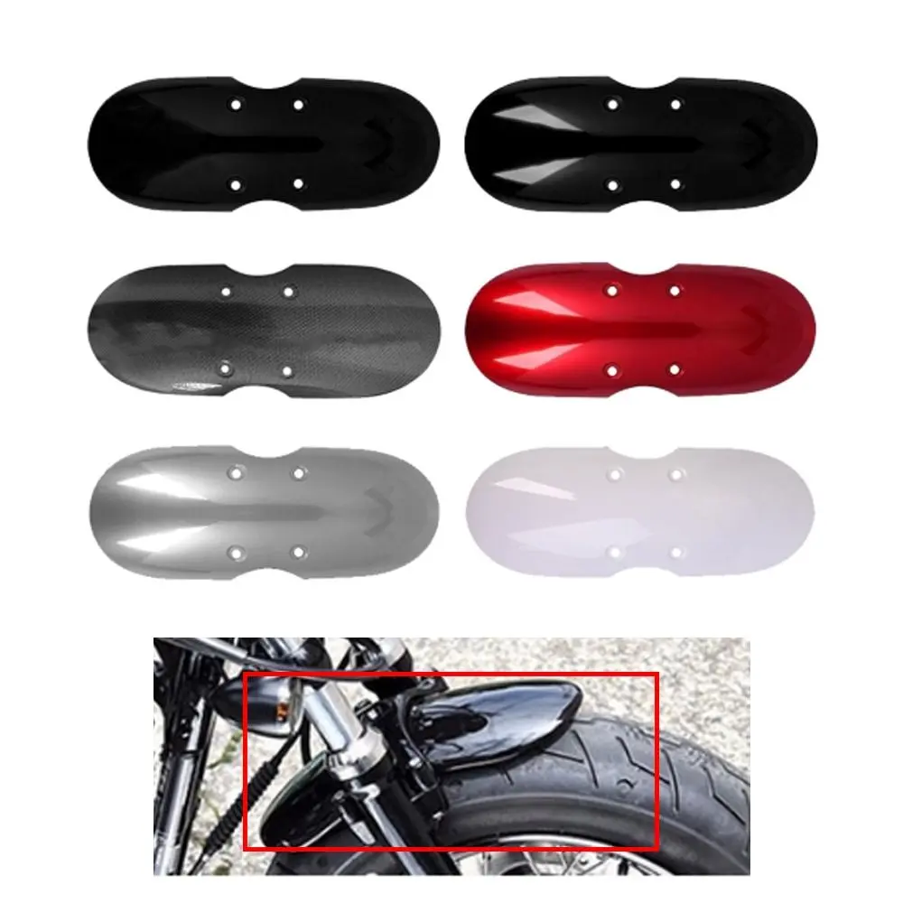 Mud Flap Guard ABS Motorcycle Short Front Fender Front Tire Modification Motorcycle Mask Splash Mudguard Short Easy Install Retro Short Racer Mud Flap Guard Motorcycles Parts