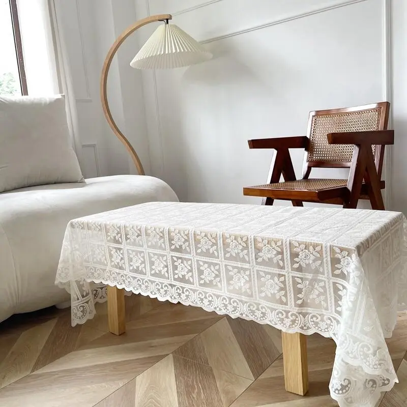 Đồ Trang Trí Để Bàn, Thêu Ren Bắc Âu, Khăn Trải Bàn Chống Bụi, Thích Hợp Để Đồ Trang Trí Nhà Cửa 5