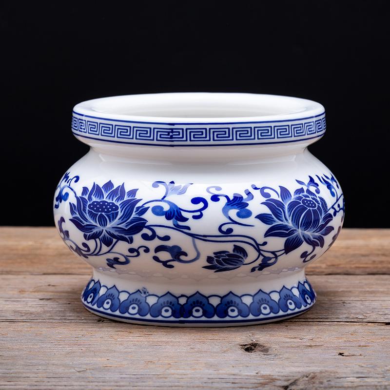 Product Introduction of Lư Hương, Chất Liệu Gốm Sứ, Đồ Trang Trí Bình Hoa, Màu Xanh Dương Và Trắng, Giá Chân Đế Nến Trung Quốc, Giá Chân Đế Đèn Dầu 10