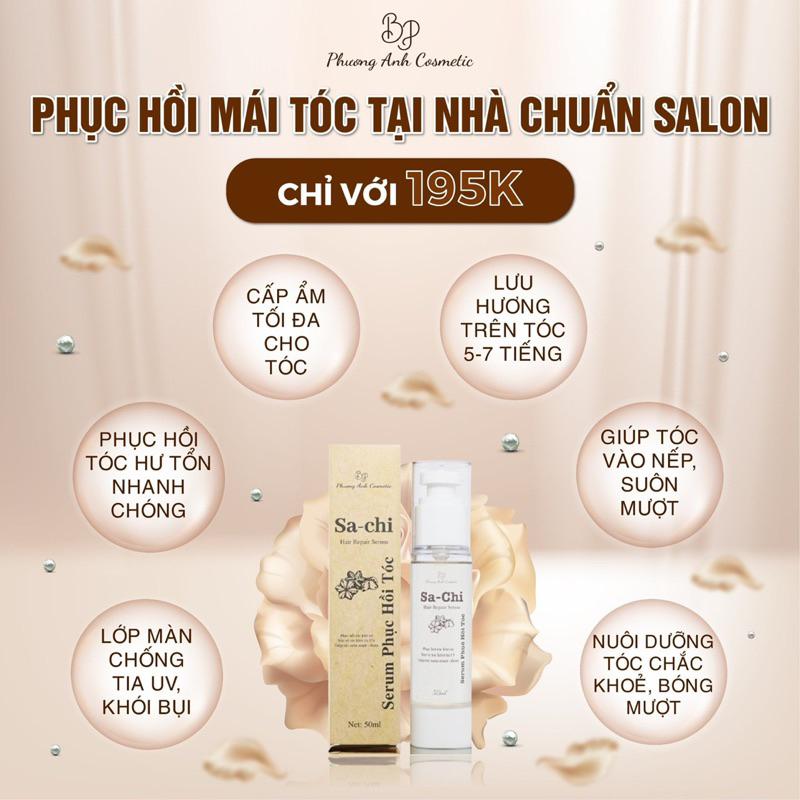 SERUM Sachi Phục Hồi, Cấp Ẩm, Chống Nắng Cho Tóc Phương Anh Cosmetic 50ml (SA-CHI Hair repair serum) Nữ Chăm Sóc Tóc Dưỡng Tóc Women 4