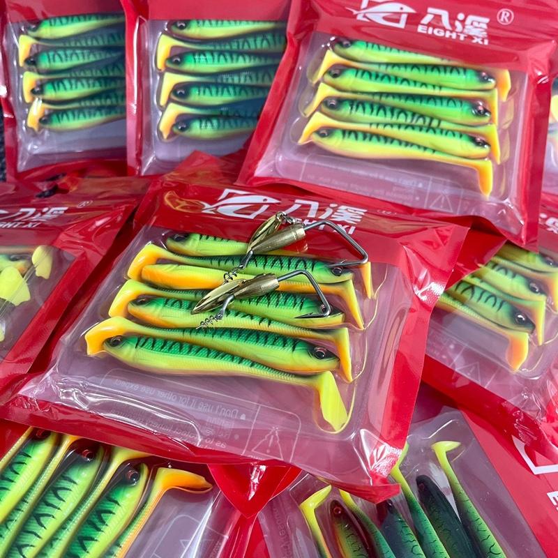  Combo Mồi Mềm NFF Chính hãng + Lưỡi AR15 FORM độ THỦ CÔNG Fishing Bắt Cá Đi Câu Câu Cá Tiger Cao Su 