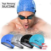 Gambar SPEEDS Swimming Cap Topi Renang Penutup Kepala saat Renang Bermotif Silicone Swim Cap 017-2604 - 2601ABU dari Calaryindo Kota Surabaya 1 Tokopedia