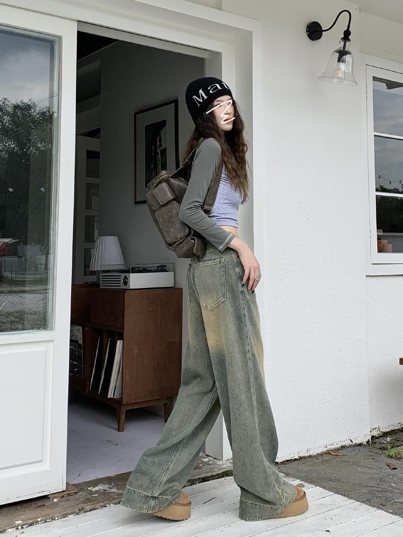 Product Introduction of Quần Denim Cổ Điển Cạp Cao Ống Rộng, "Motel7" 17