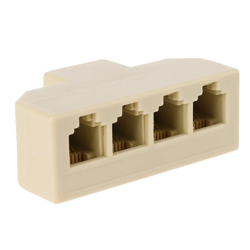 Bộ Chuyển Đổi Bộ Chia Dòng Điện Thoại, 1 Sang 4, RJ11 6P4C Đực Sang 4 Chiều, Bộ Chuyển Đổi Ổ Cắm 6P4C Nữ, Được Sử Dụng Để Kết Nối Máy In
