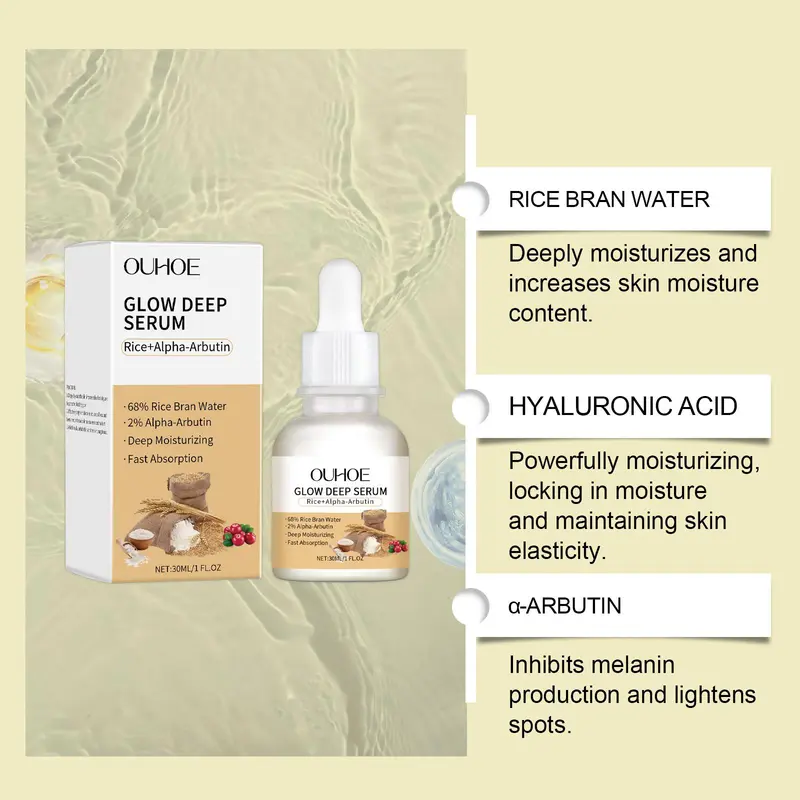 30ML Glow Deep Serum, Moisturizing Facial Serum, Hydrating Facial Essence, Face Lotion for Women & Men, Skin Care Product for Daily Use 5