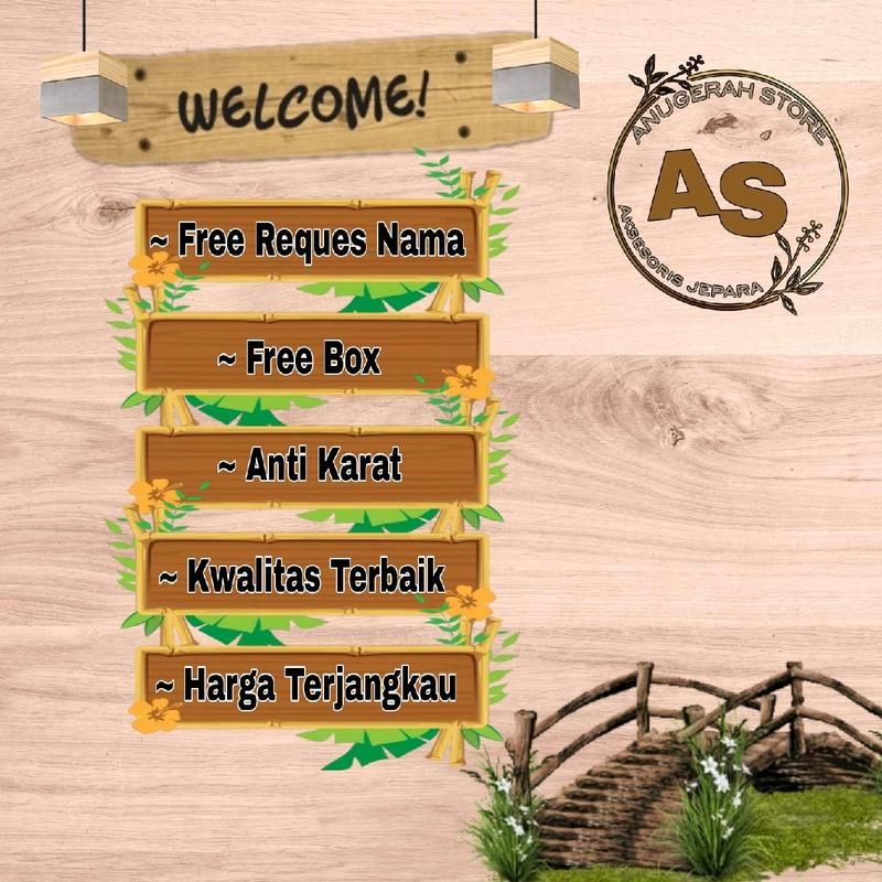 kalung nama titanium kustom nama DI11 Gold Elegan Anak 3