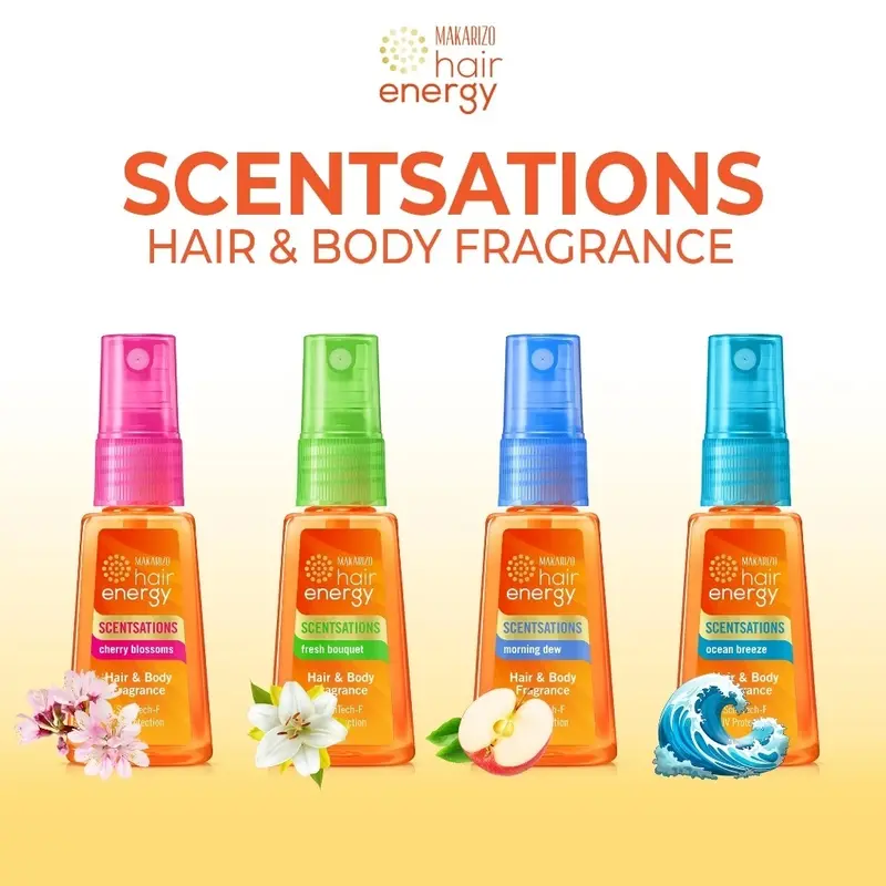 MAKARIZO Hair Energy Scentsations Hair Body Fragrance 100 mL I Parfum Rambut Wanita Spray  Perfume 8