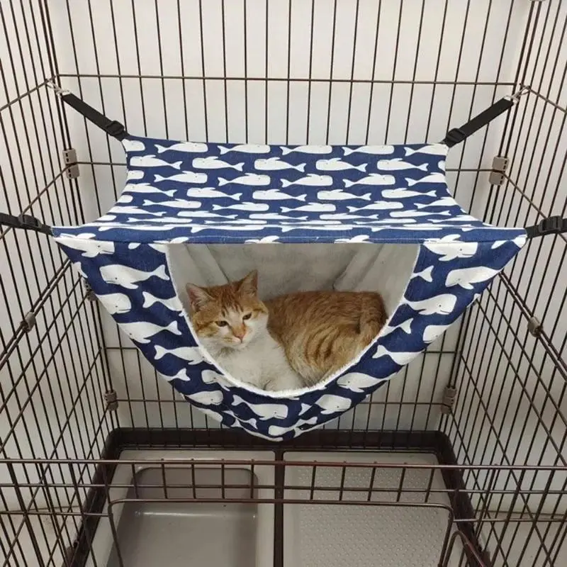 Pet Hanging Hammock Double Layer Sleeping House Swing Toys Pet Supplies for Cats Rabbits Hamsters Ferrets Support Dropshipping