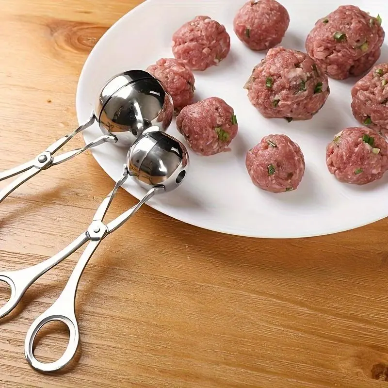 Product Introduction of Stainless Steel Meat Ball Maker, 2 Counts Meat Ball Maker Tool, Kitchen Utensils & Gadgets for Home Barbecue Restaurant Picnic 0