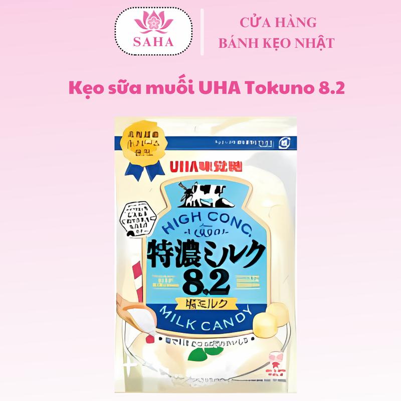 Kẹo sữa UHA Nhật Bản thượng hạng đủ vị trà xanh, sữa bò, đậu đỏ, sữa muối, cafe sữa 3