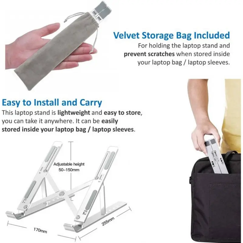 Stand Holder/Notebook/Laptop Lipat Portable Plastik FSB1 Anti Slip Multi Position AK002 - XOBOX 4