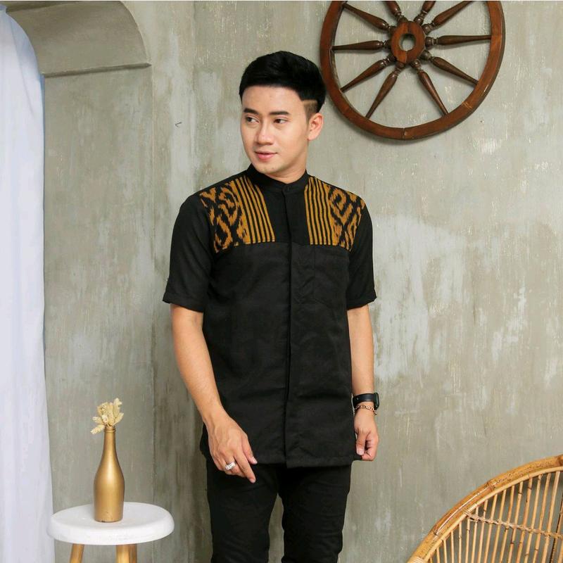 Kemeja tenun | baju koko pria | baju ramadhan | baju tenun 0
