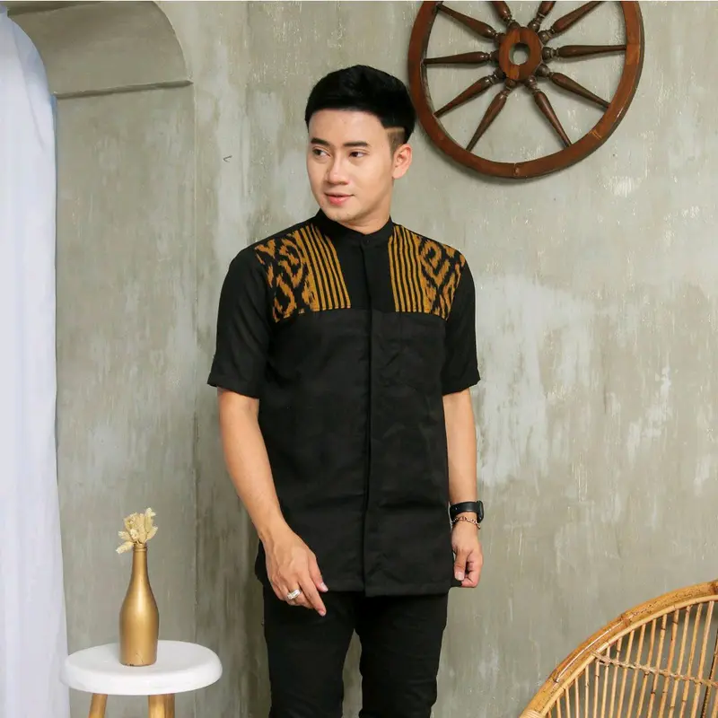 Kemeja tenun | baju koko pria | baju ramadhan | baju tenun 0