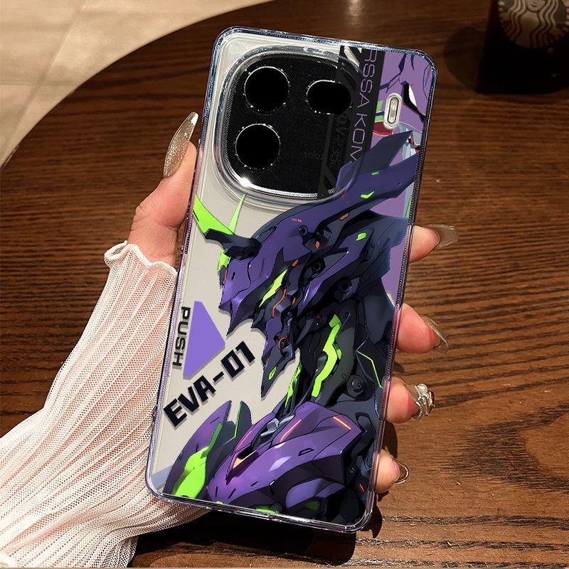  Ốp Lưng Mới Sành Điệu Đơn Vị EVA 01 Cho iQOO 13 12 11 Pro Và Turbo Z9 Z8 Z7 Neo 9 8 7 6 Và Ốp Lưng Điện Thoại IQOO 11 Trong Suốt Che Phủ Toàn Bộ Phụ Kiện Phone 