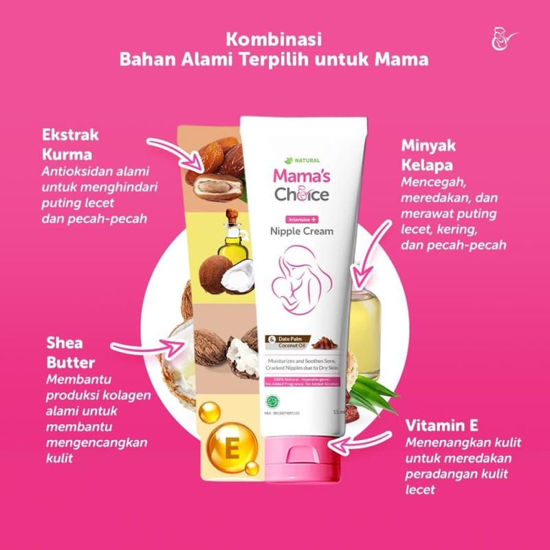 Mama's Choice Intensive Nipple Cream (Krim Puting Lecet Halal & Food Grade - Aman Untuk Bayi) 3